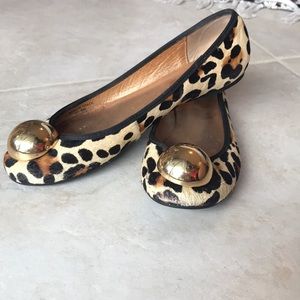 ♠️  Kate Spade leopard print calf hair flats